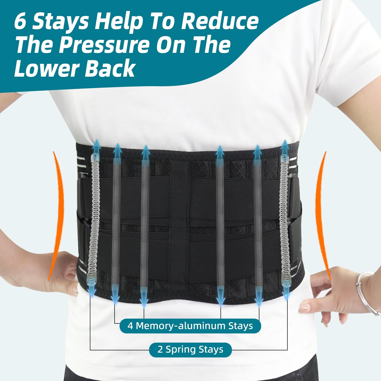 Adjustable Back Brace Lower Back Pain Sports Waist Support Belt Sciatica XXL