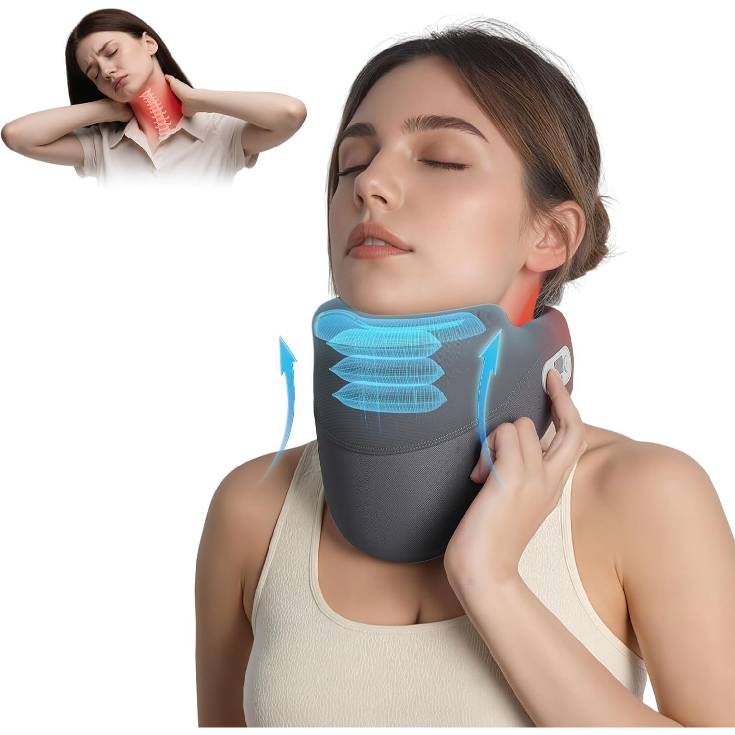 Cervical Traction Device for Neck Pain Relief Neck Stretcher Stepless Height adj