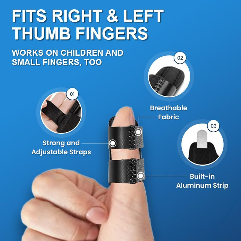 Thumb Splint and Ice Pack (2+2 Set) Trigger Thumb Splint for Pain Relief, Thumb