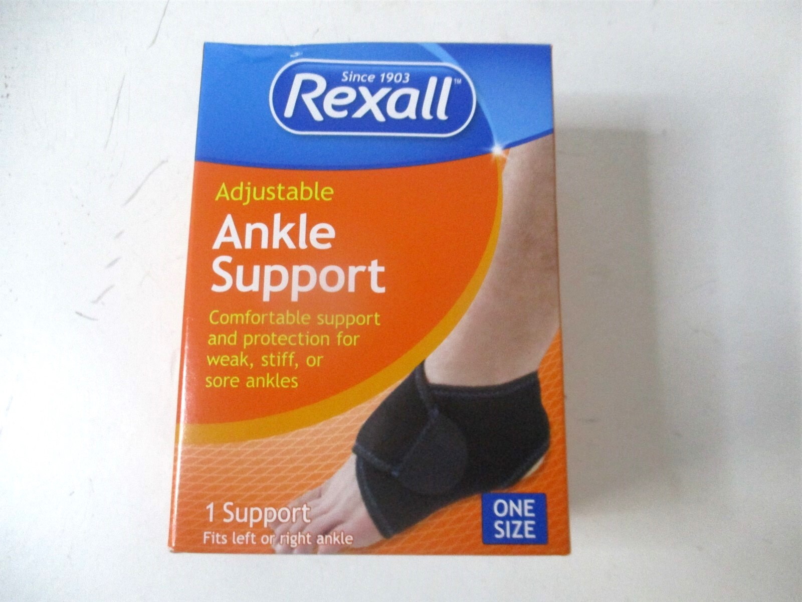 Rexall Black Adjustable Ankle Support For Sore or Weak Ankles – Lot of 3