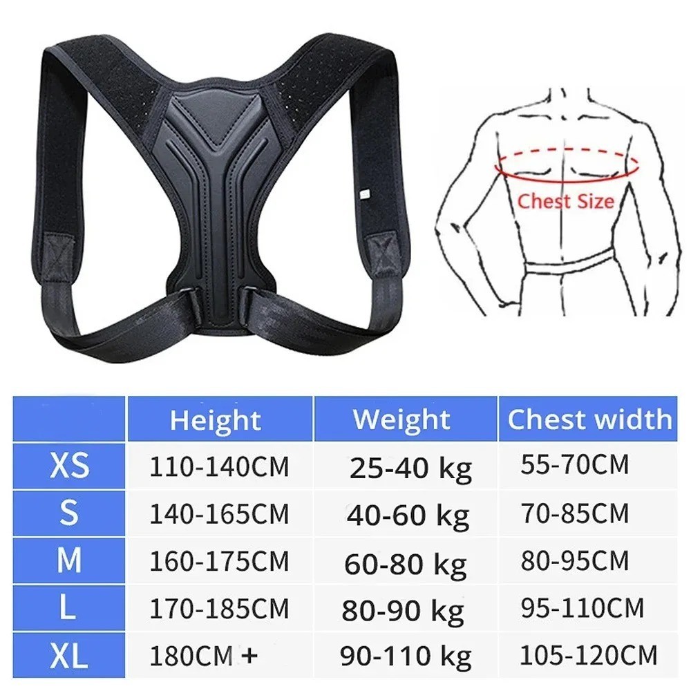 Posture Corrector Men Women Upper Back Pain Brace Clavicle Support Straightener