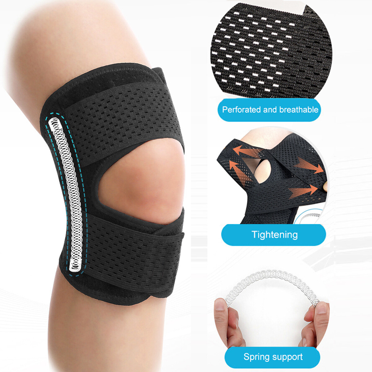 2x Knee Brace Meniscus Compression Sleeve Joint Support Patella Stabilizer Wrap