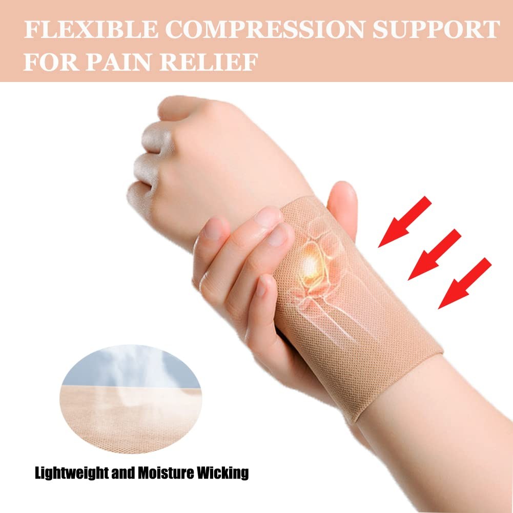 Wrist Compression Sleeve (4PCS), Soft Wrist Brace Wrist Bands for Tendonitis,…