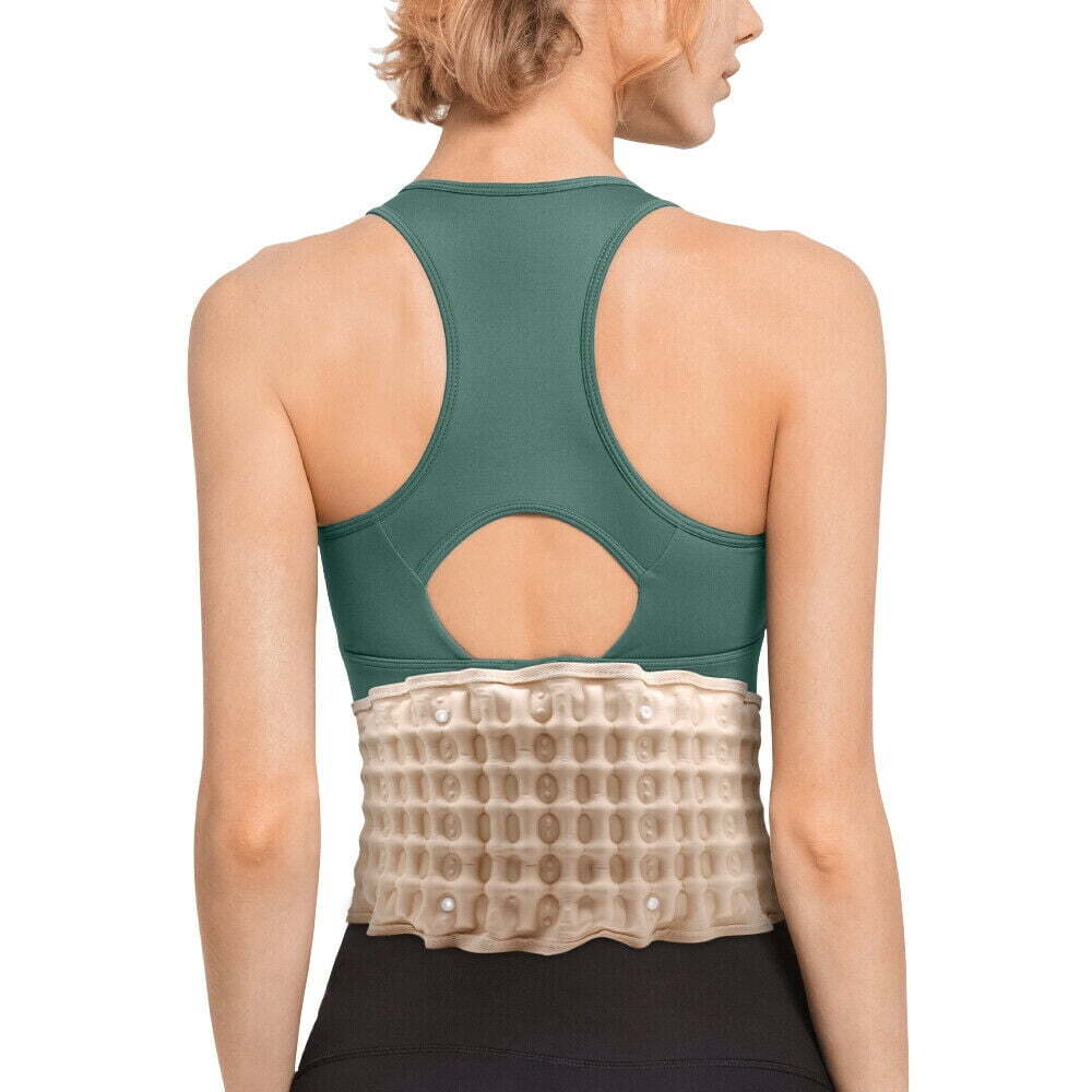 Back Decompression Belt for Lumbar Support Brace Spinal Air Traction Device US