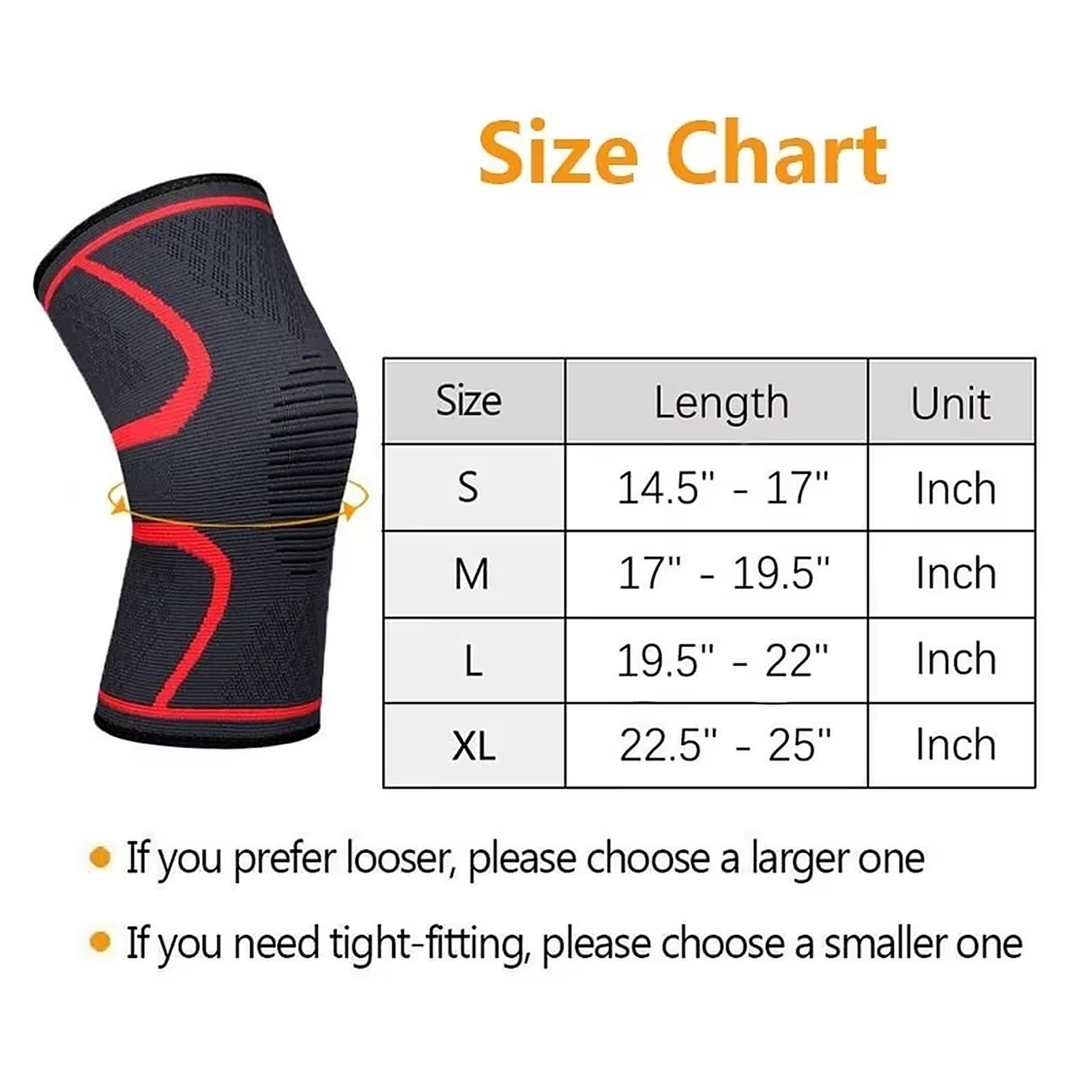 Knee Sleeve Compression Brace Support For Sport Gym Joint Pain Arthritis Relief