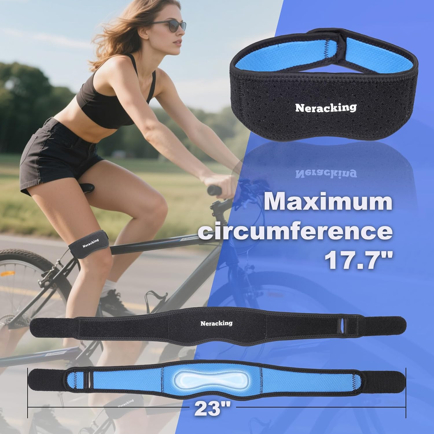 Neracking IT Band Strap, Adjustable IT Band Relief, Iliotibial Band Compression