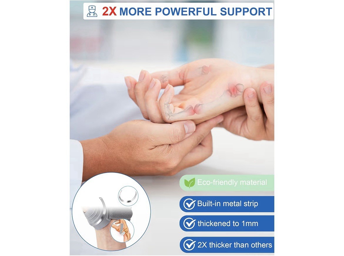 CMC Thumb Brace, Right Hand, Size S, Grey, Comfortable Support For Work, Sleep