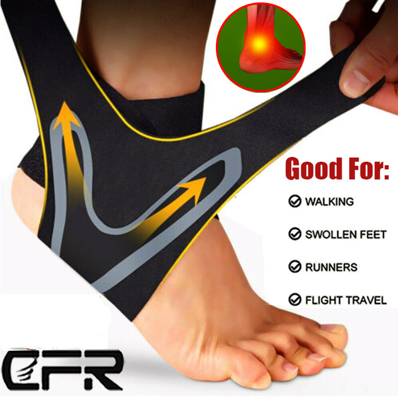 Left&Right Ankle Brace Support Compression Sleeve Pain Relief Plantar Fasciitis