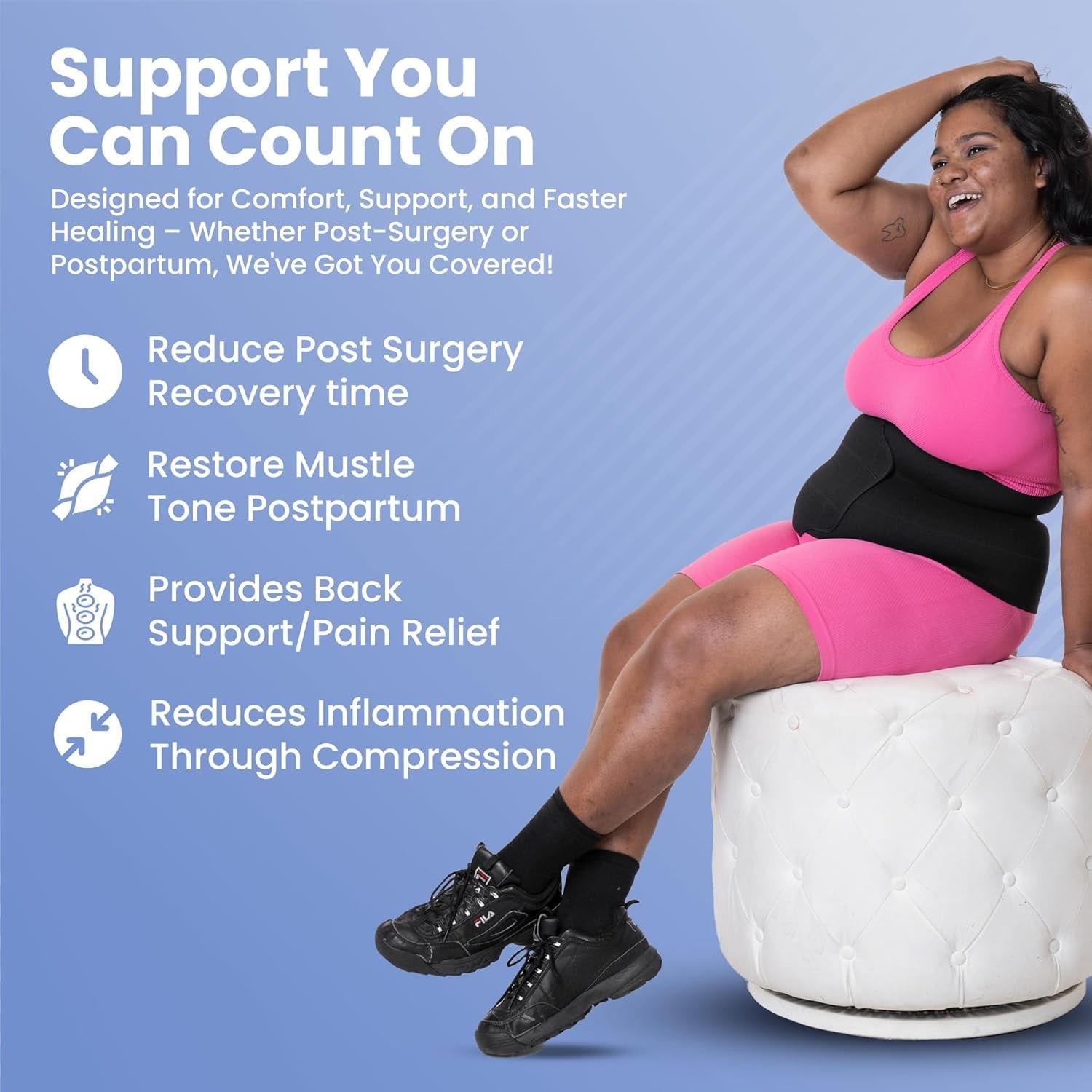 Plus Size Abdominal Binder Post Surgery – C Section Belly Binder, Postpartum …
