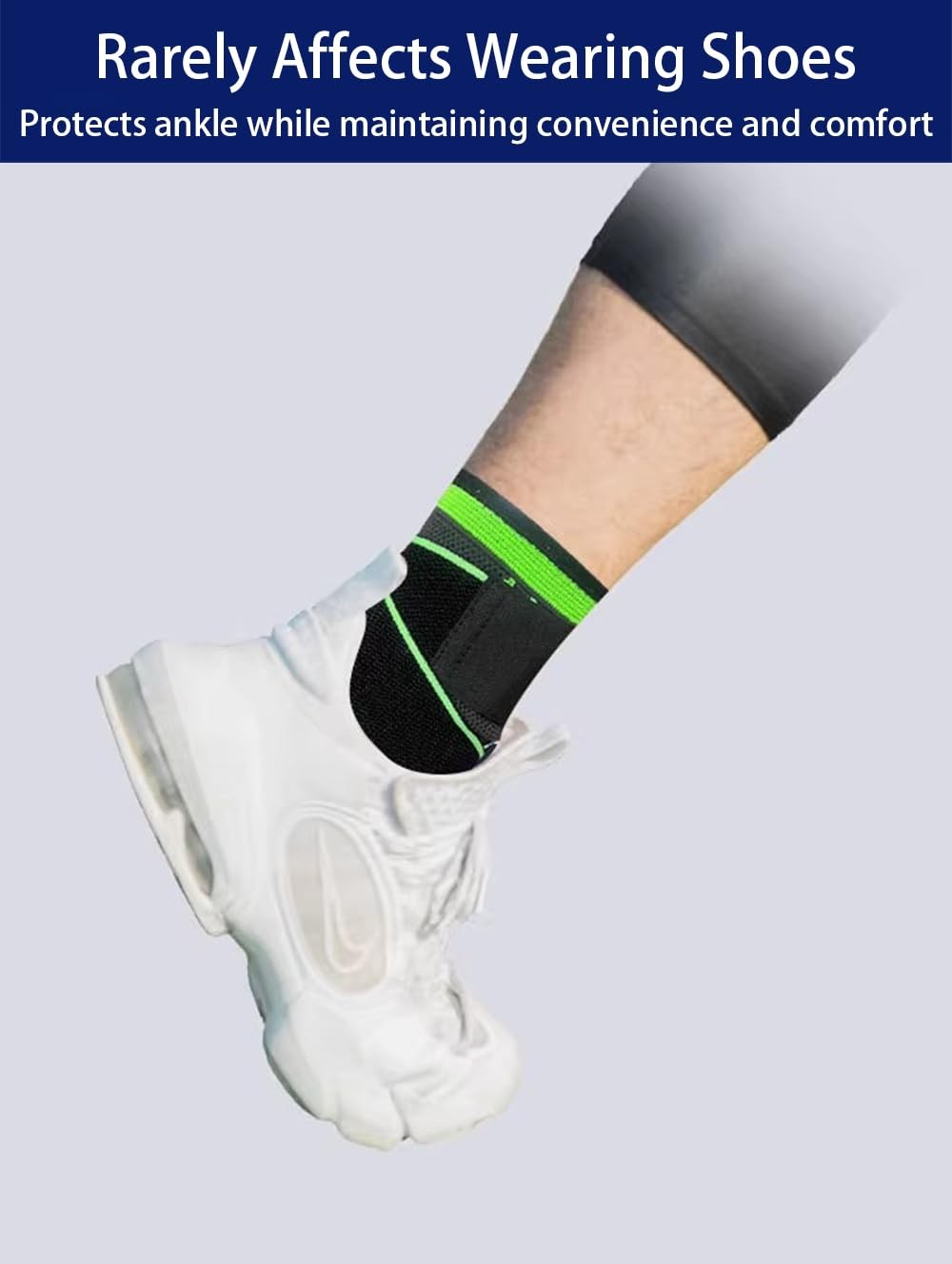 2 Pcs Black Ankle Braces Compression Sleeve Plantar Fasciitis Plantar Relief Arc