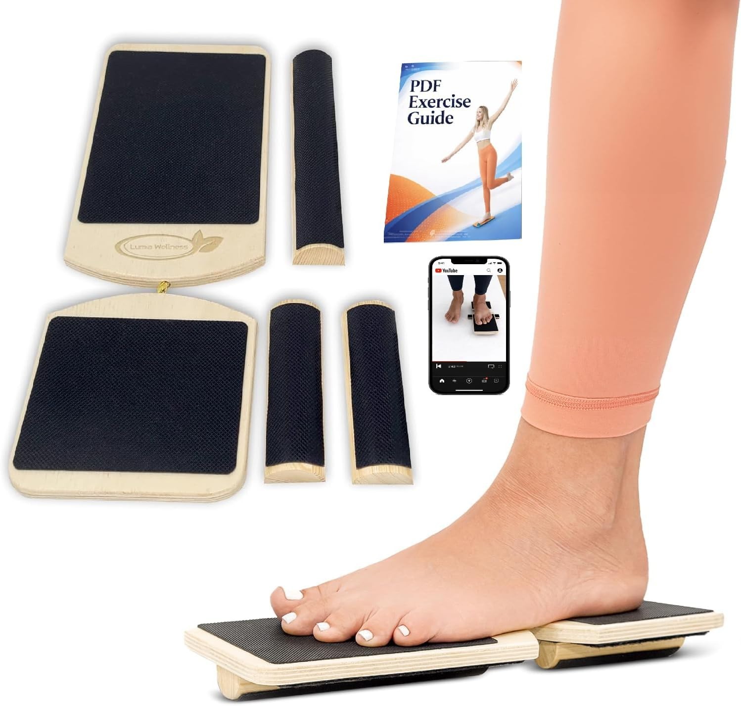 Single Leg Foot Board – Ankle & Foot Exerciser Strengthener, Physical Therapy…