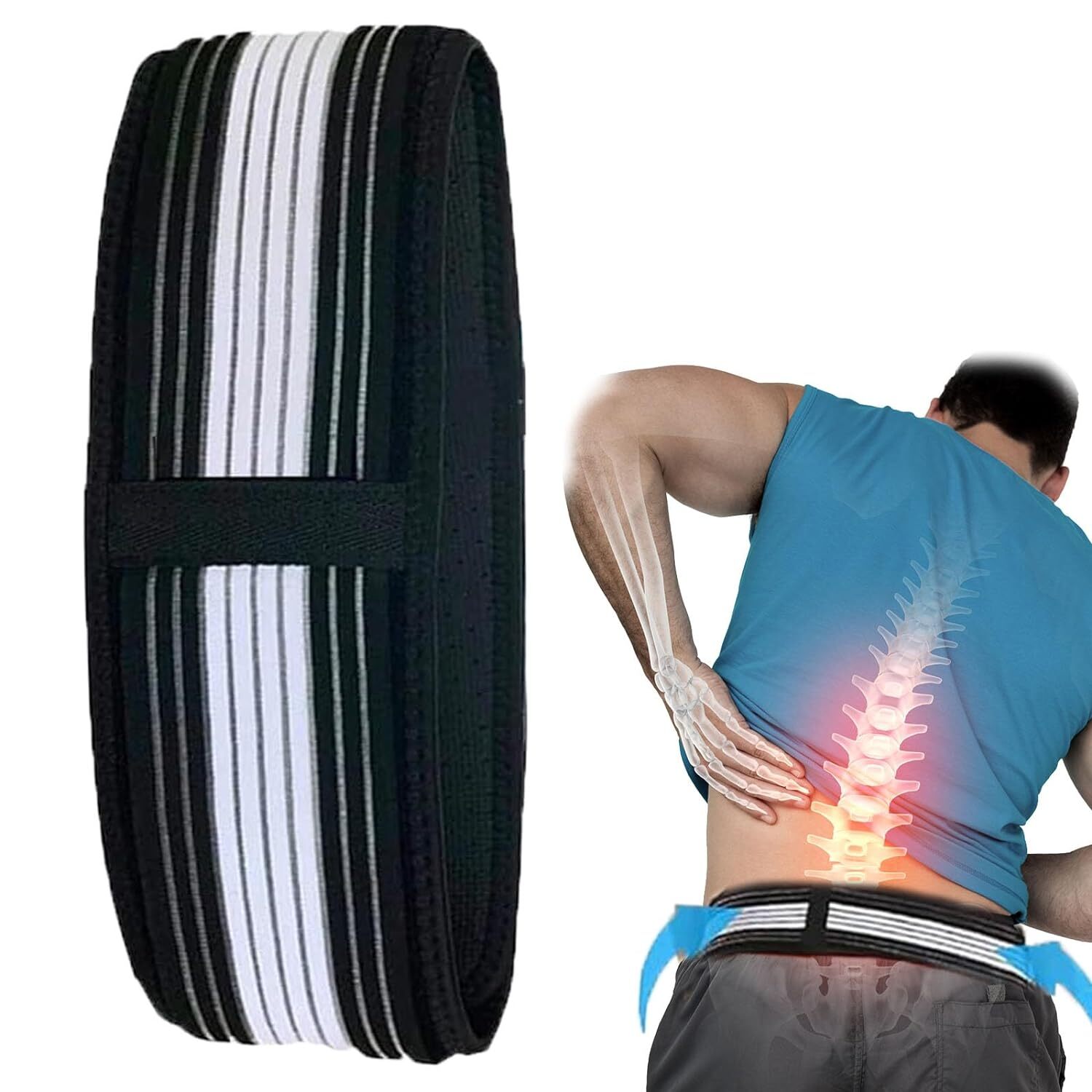 Premium Belt Relieve Lower Back Pain Sciatica Waist Belly Support Belt Men/Women