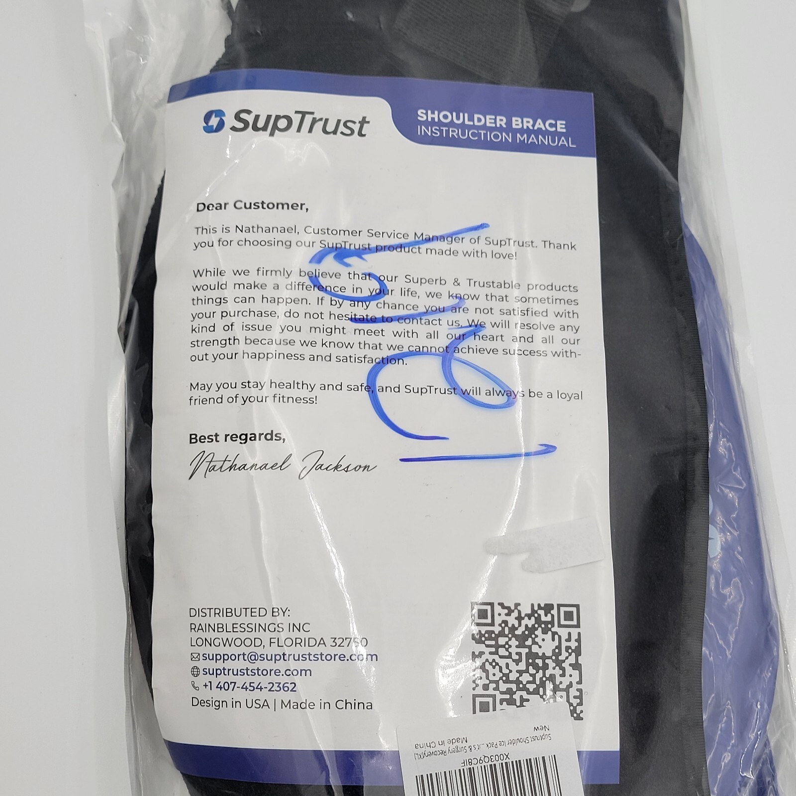 SupTrust XL Shoulder Ice Pack Brace Surgery Recovery