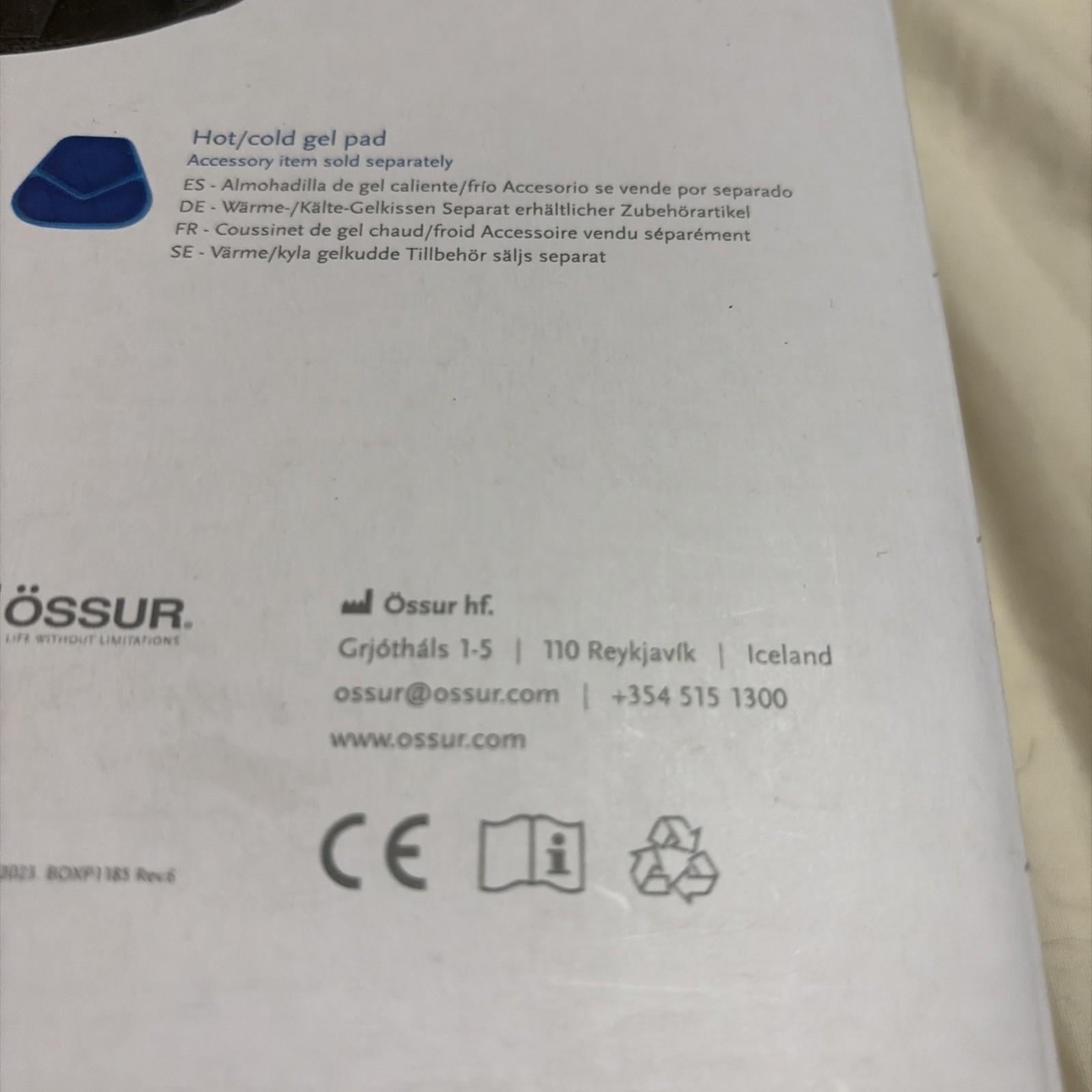 Ossur Formfit Back Support with Air NEW
