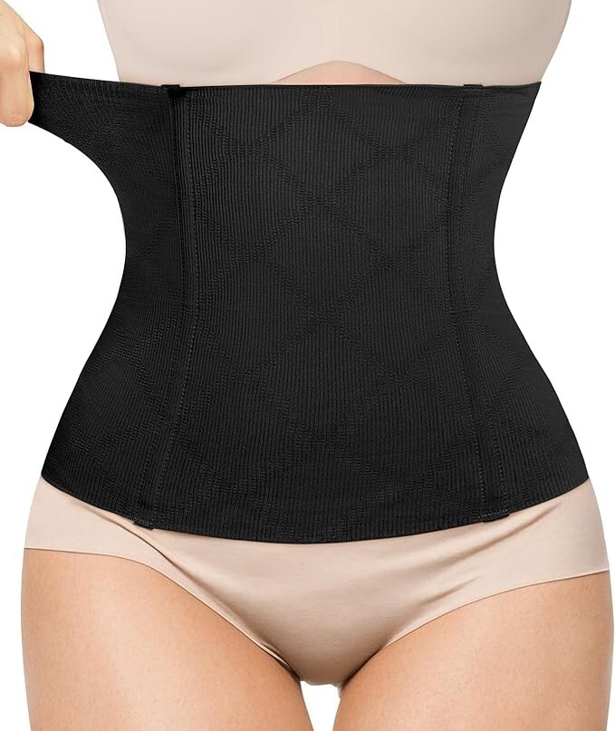 2 in 1 Postpartum Recovery Belt Body Wrap Black Small