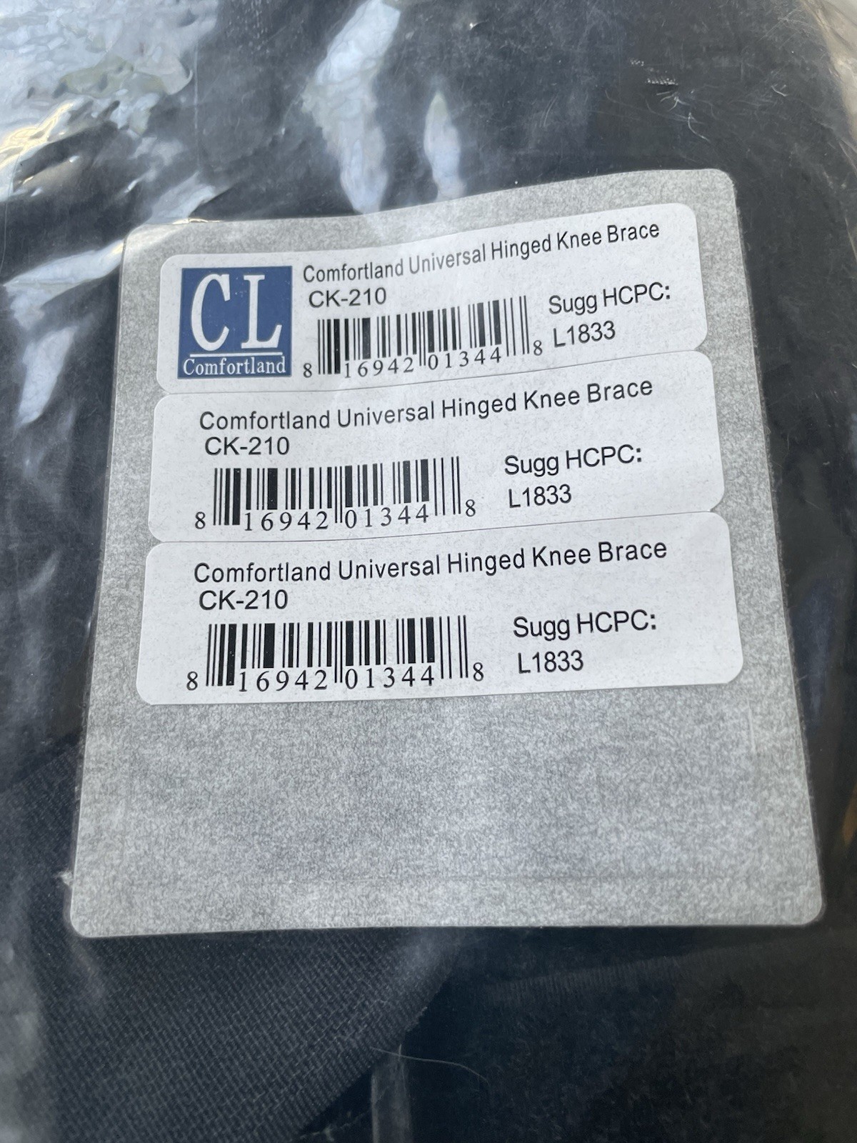 Comfortland Universal Hinged Knee Brace Standard Adult Size 🆕 CK-210 Black
