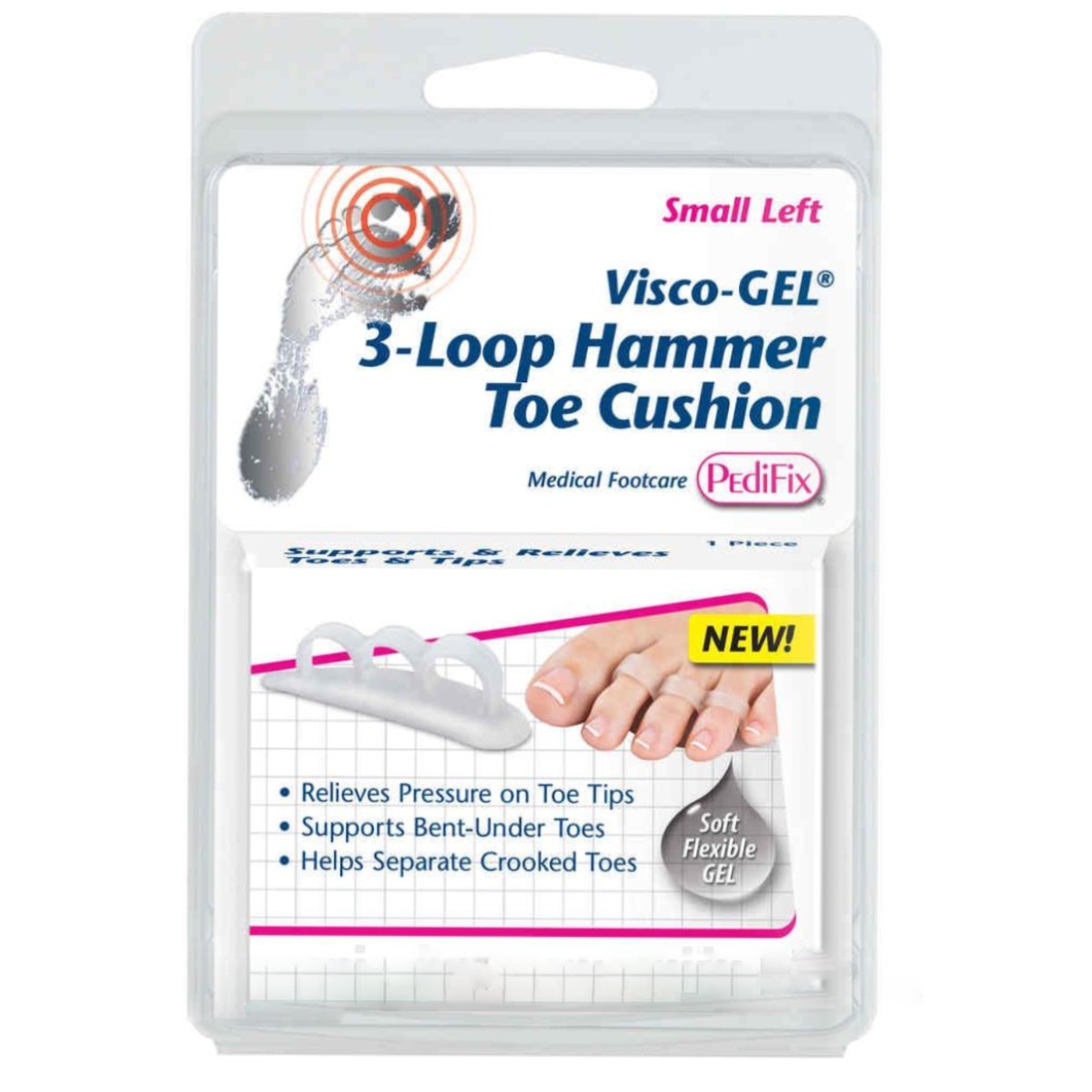 PediFix Visco-GEL 3-Loop Hammer Toe Cushion (#PFP1036 )