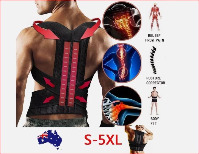 Adjustable Posture Corrector Low Back Support Shoulder Brace Belt for Men Women