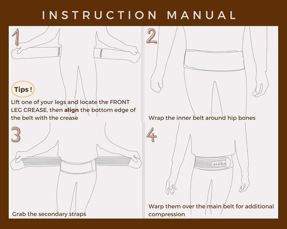 Sacroiliac Hip Belt for Women and Men That Alleviates Sciatic, Pelvic, Lower Bac