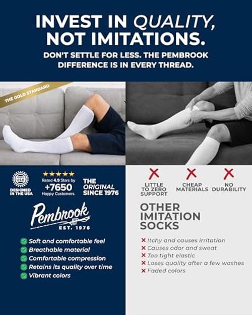 Light Compression Socks for Men & Women – 3 Pairs | 8 X-Large White – 3 Pairs