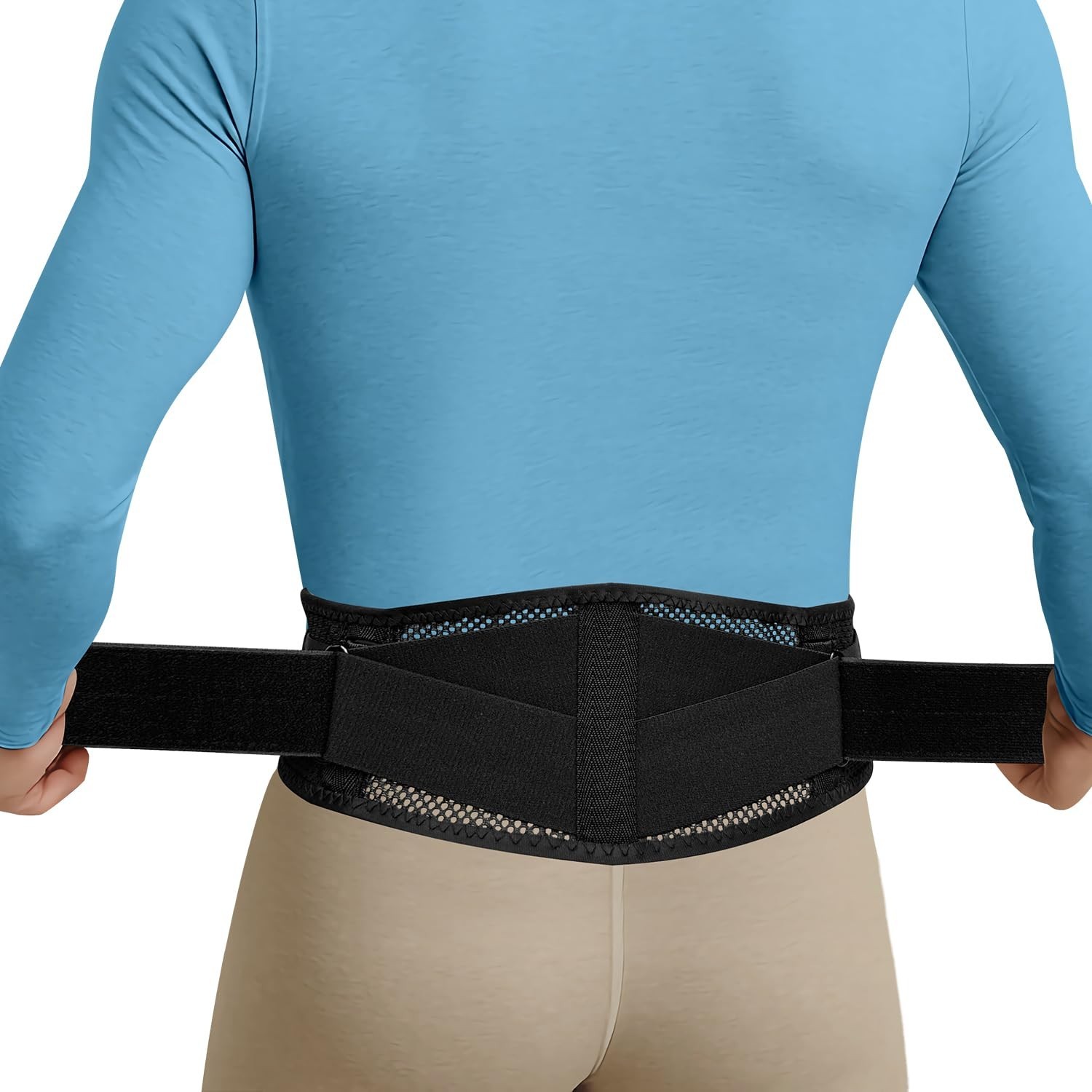 Lightweight Back Brace for Lower Back Pain Relief – Adjustable Lumbar Support Be