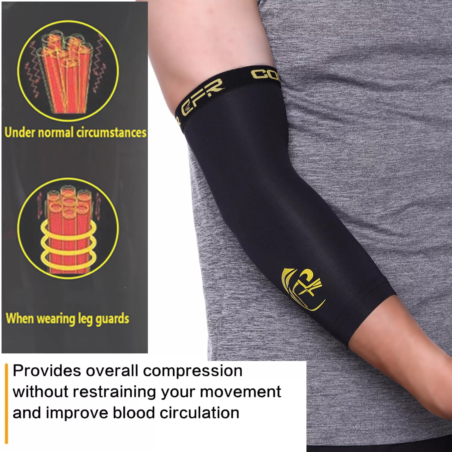 Copper Tennis Elbow Brace Support Compression Sleeves Arthritis Tendonitis Pain