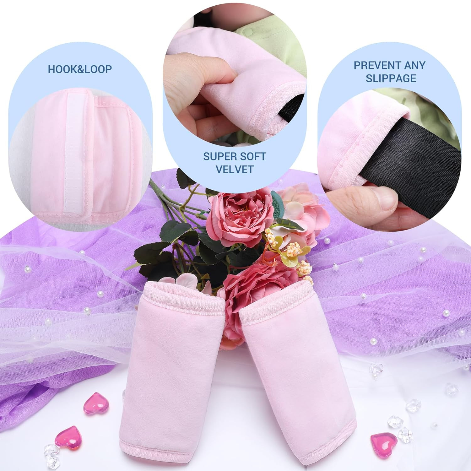 New Babybody Support & Strap Covers Set for Newborn Infant Toddler- Extra Soft S