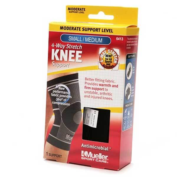 Mueller 4Way Stretch Knee Support Full-heel Knitting Controls & Eliminates Odors