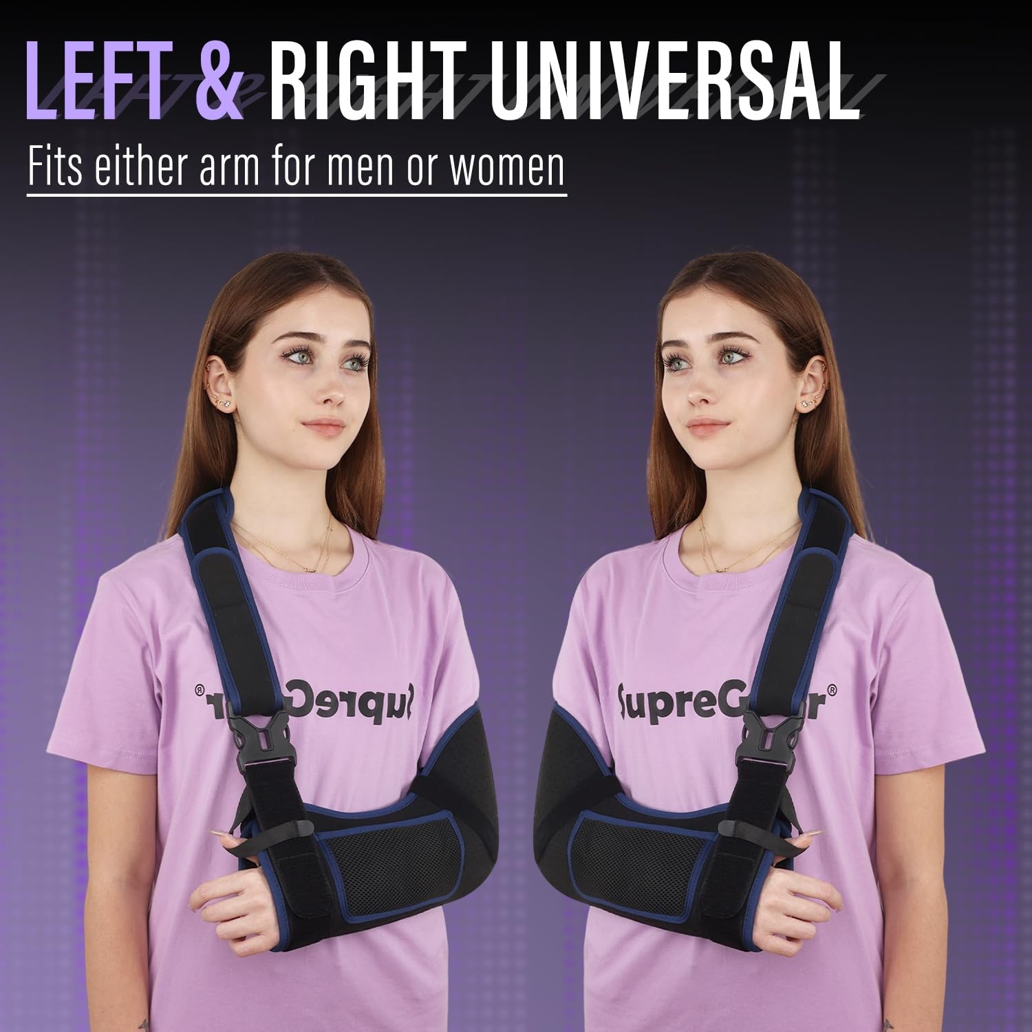 Arm Sling Shoulder Immobilizer for Women & Men Breathable Sling Size M