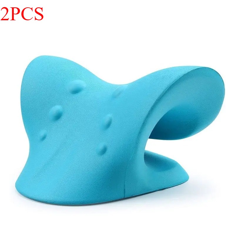 2pcs Cervical Neck Traction Device – Pain Relief Chiropractic Massage Pillow