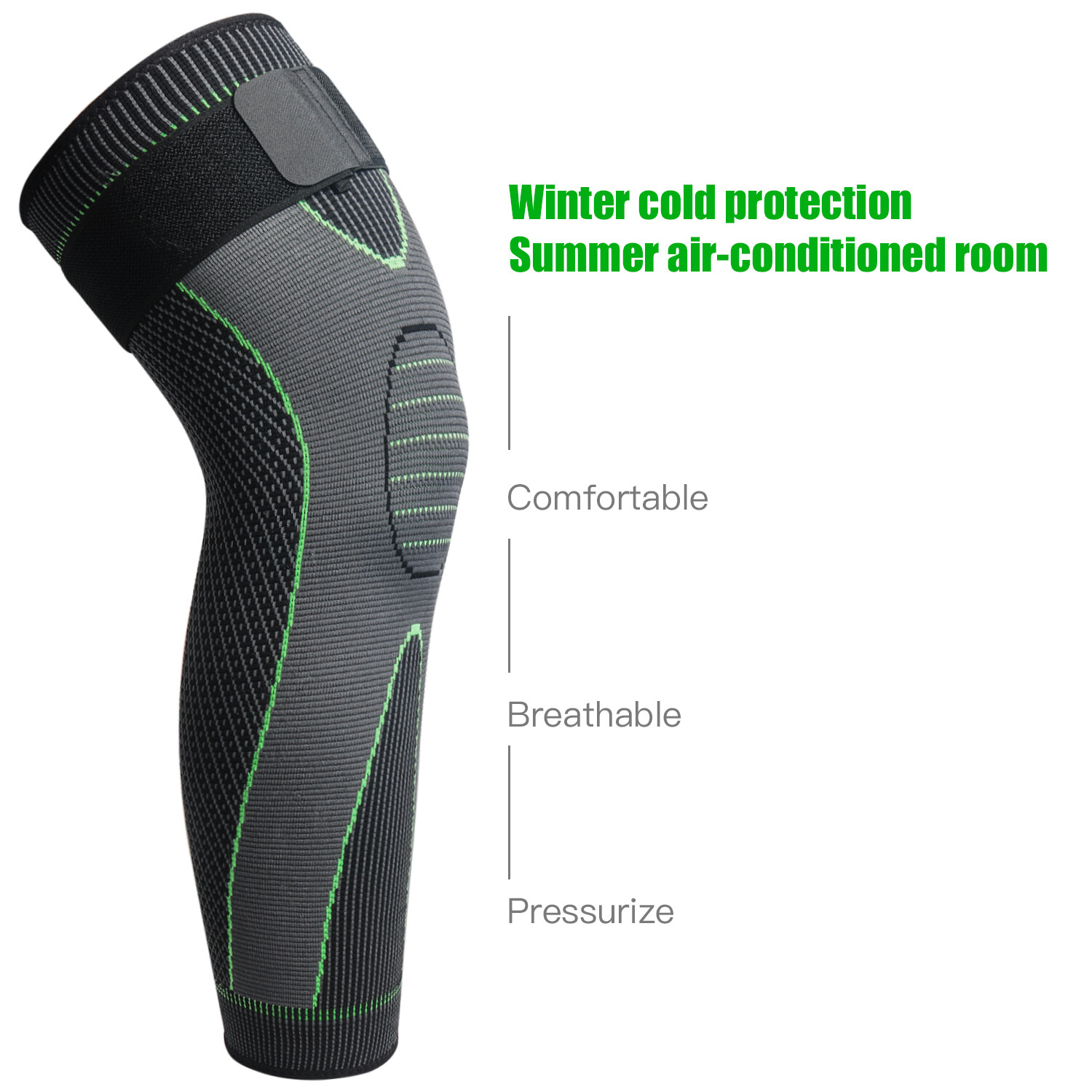 Leg Support Brace With Strap Thigh High Compression Sleeve Socks Pain Relief US
