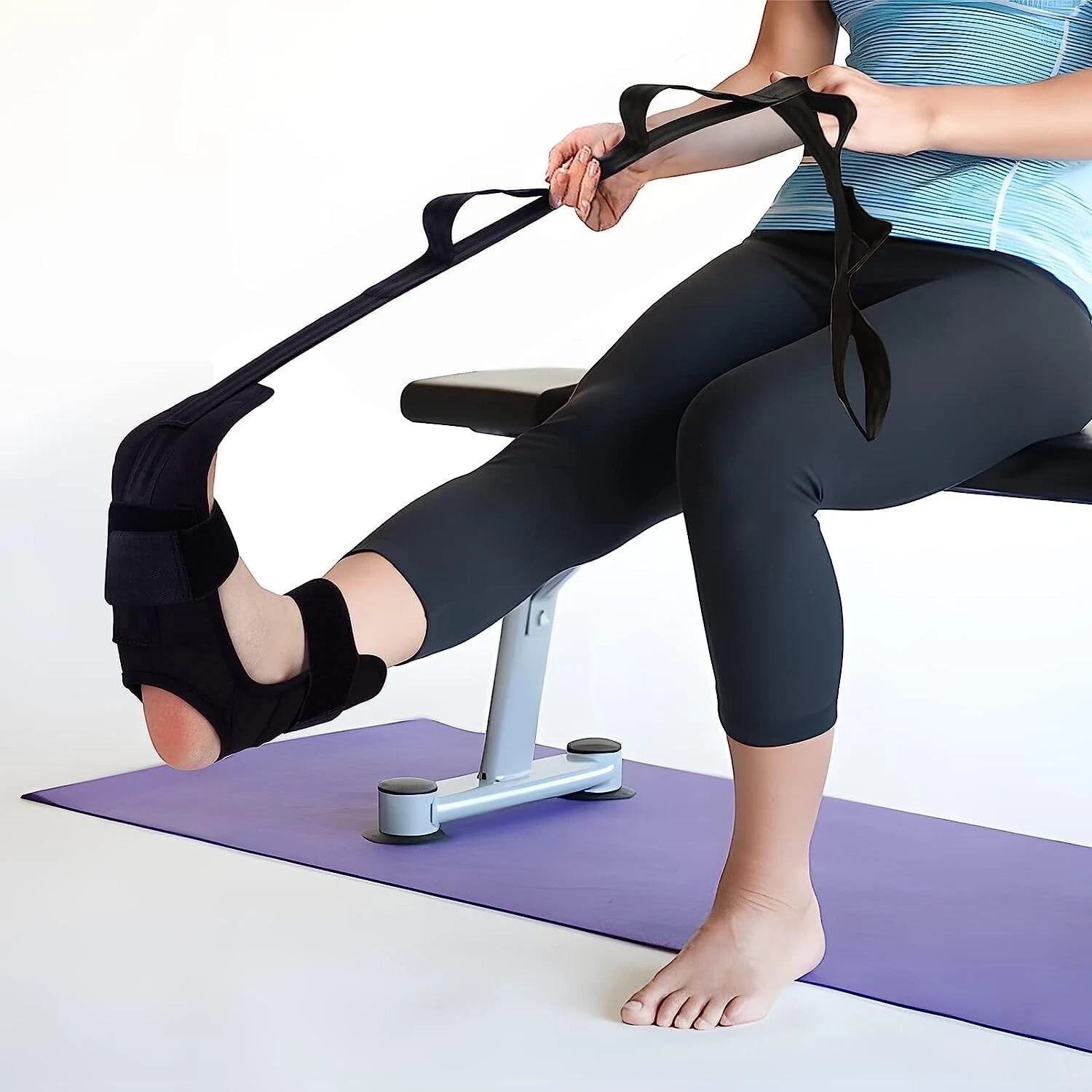 Foot Stretcher Strap | Calf Stretcher for Plantar Fasciitis | Ligament Stretchin