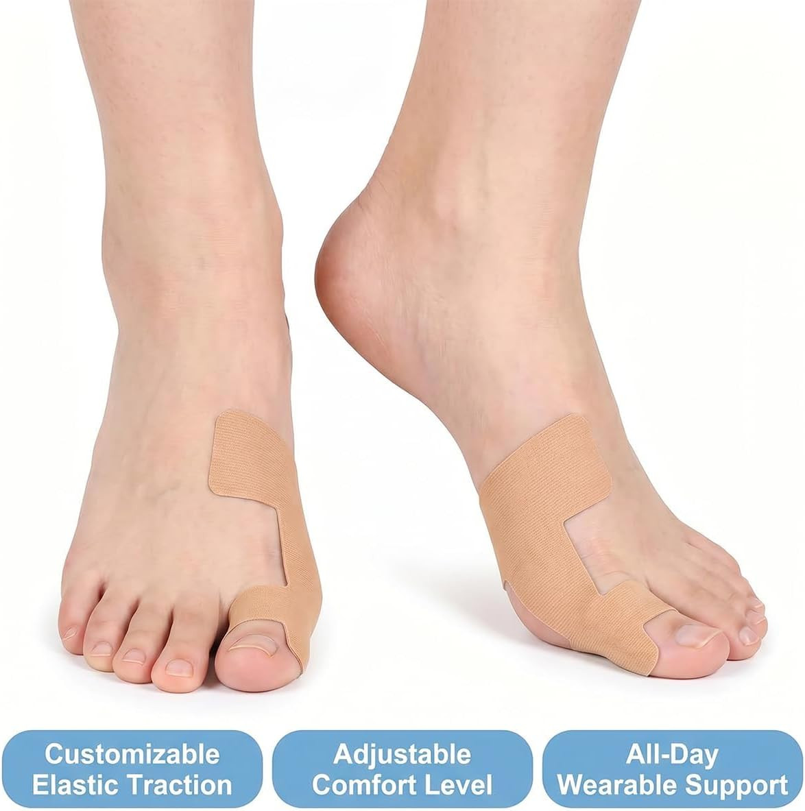 40 Pcs Pre-Cut Bunion Corrector Kinesiology Tape– Elastic, Breathable & Hypoalle