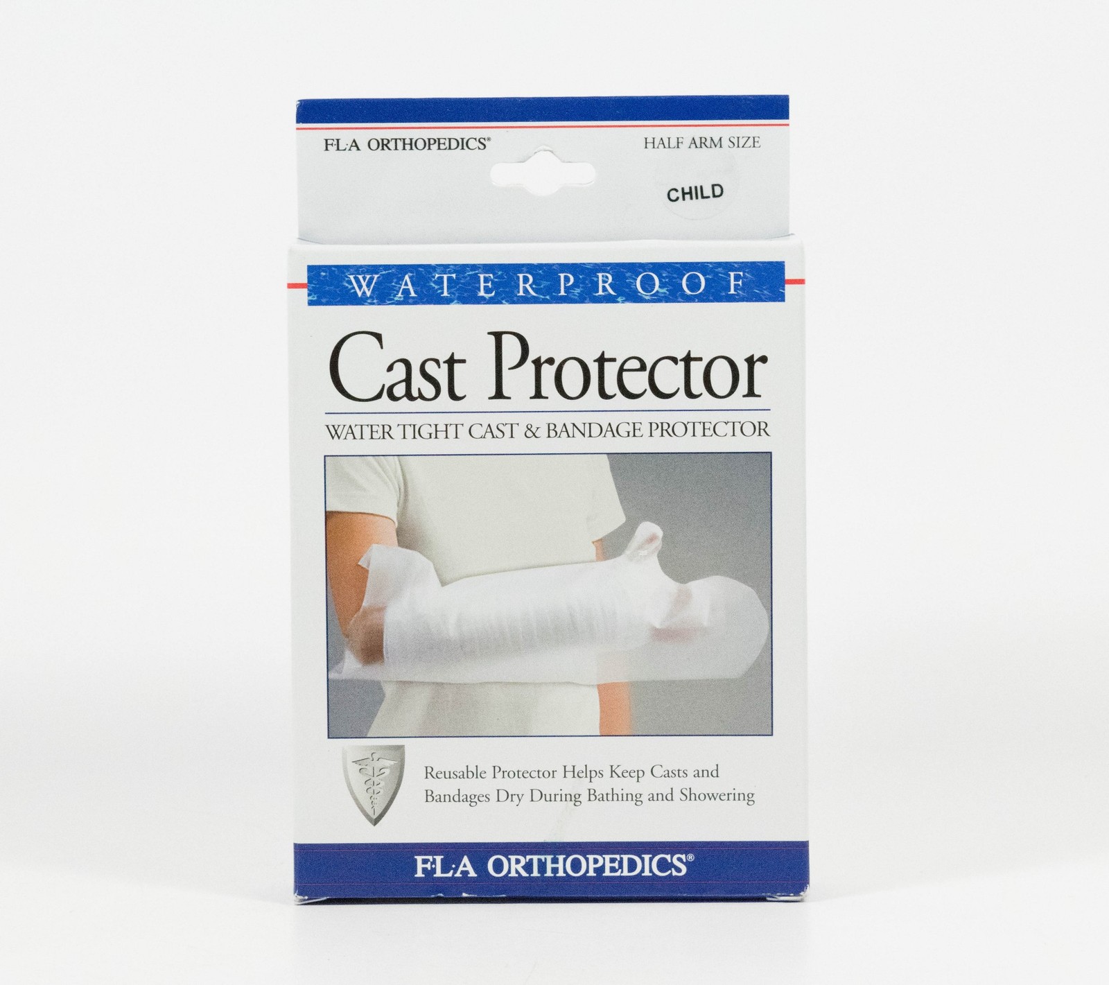 FLA Orthopedics Half Arm Waterproof Cast Protector Reusable CHILD Bathing Shower
