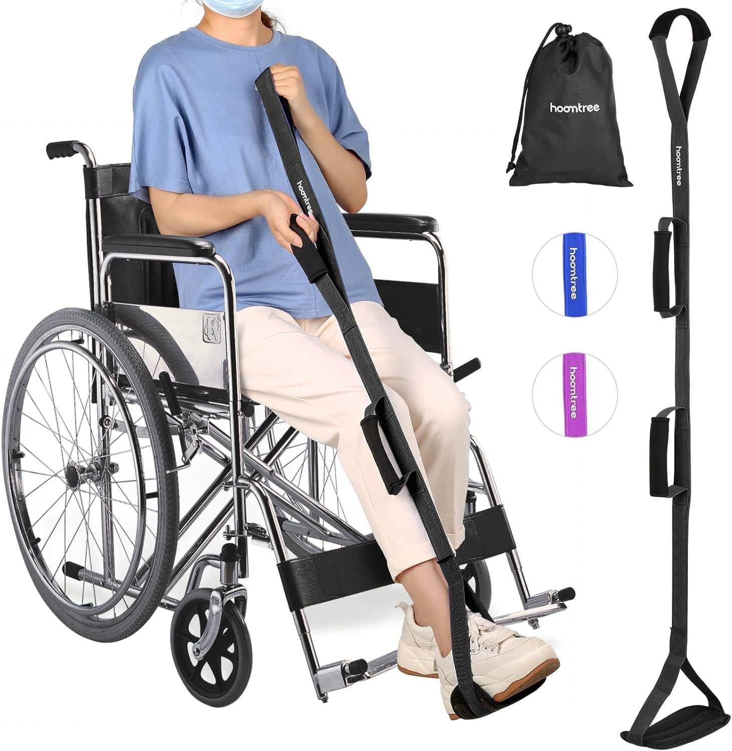 Rigide 43-Inch Leg Lifter Strap with Padded Handles – Essential for Recovery