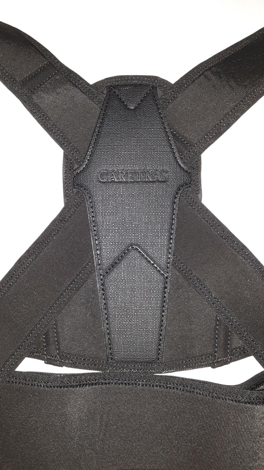 CARETRAS ADJUSTABLE UPPER BACK BRACE POSTURE CORRECTOR BLACK LARGE uns nip