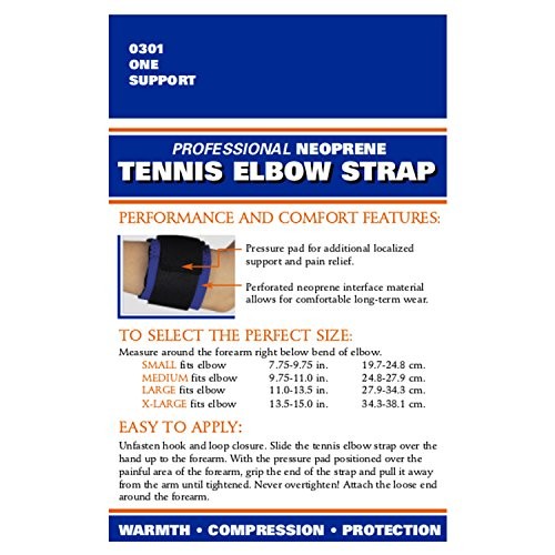 Forearm Band, Compression Strap with Support Pad for Tennis Elbow Small Black