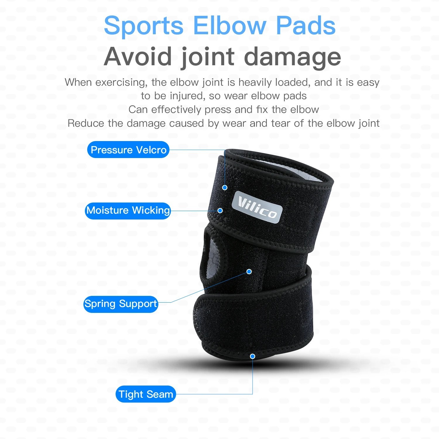 Adjustable Neoprene Elbow Brace Support Sleeve Sports Fitness Protector 1 Piece
