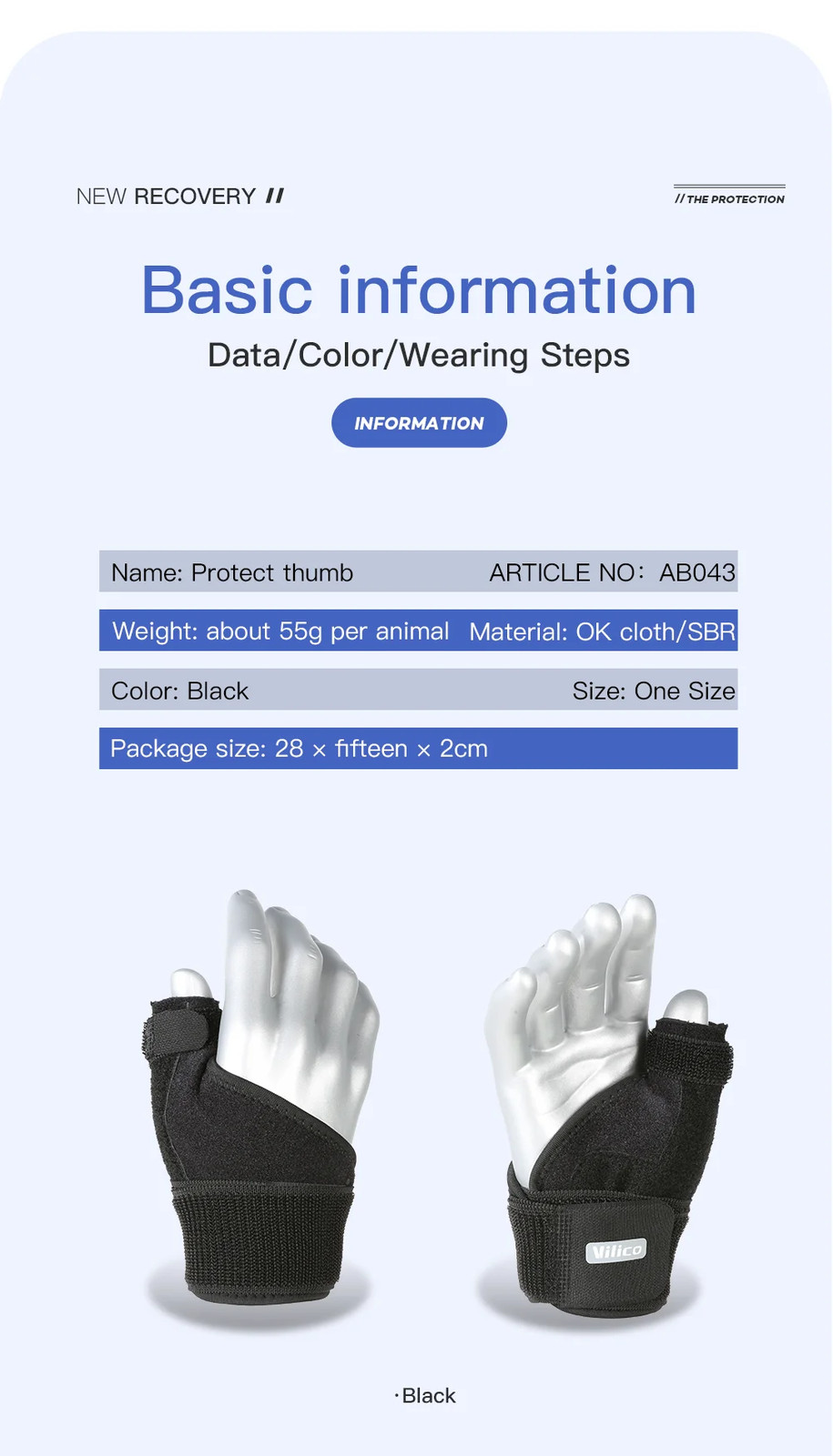 1PC Flexible Splint Wrist Thumb Support Brace for Tendonitis Arthritis