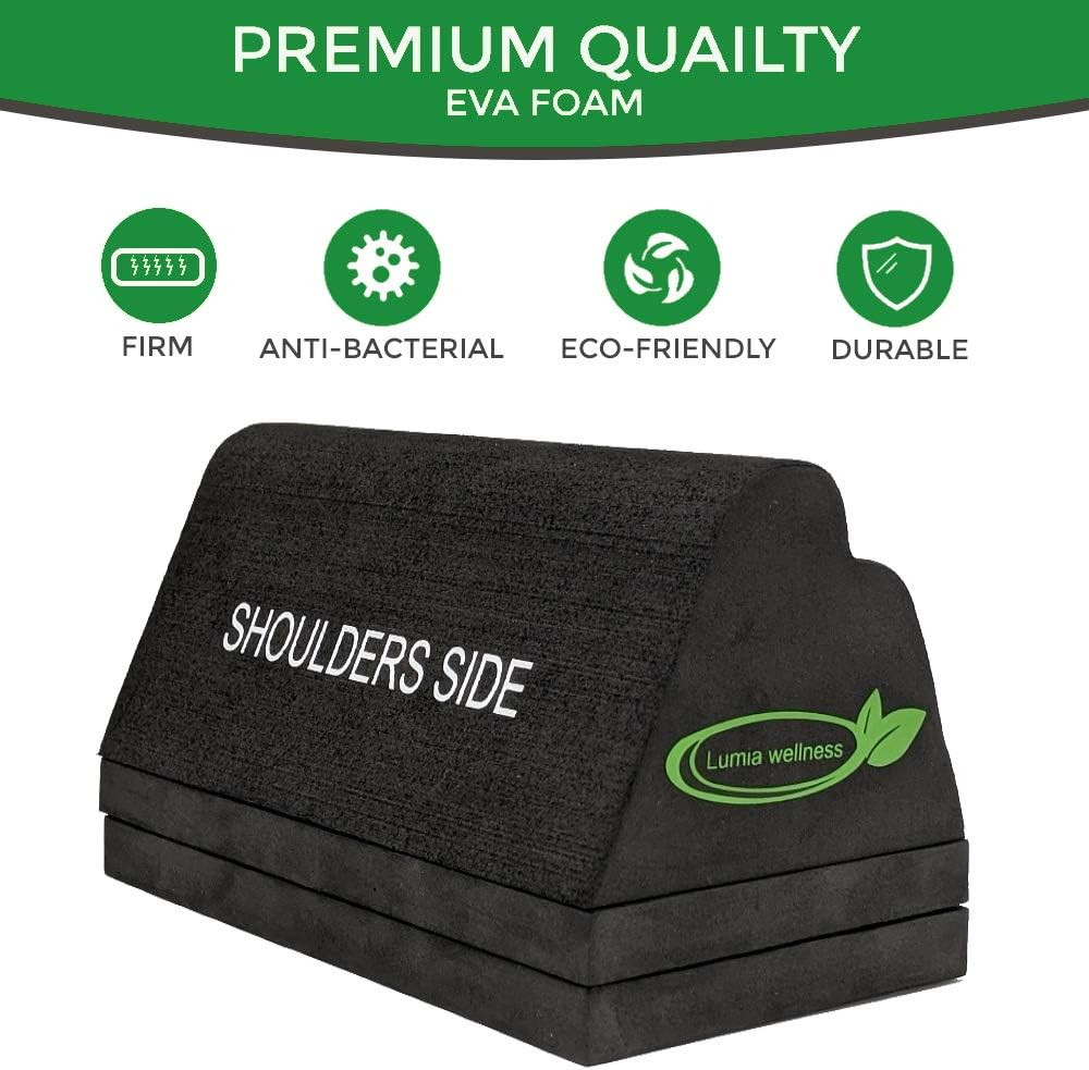 Cervical Traction Block for Spinal & Neck Alignment, Firm Neck Stretcher Device