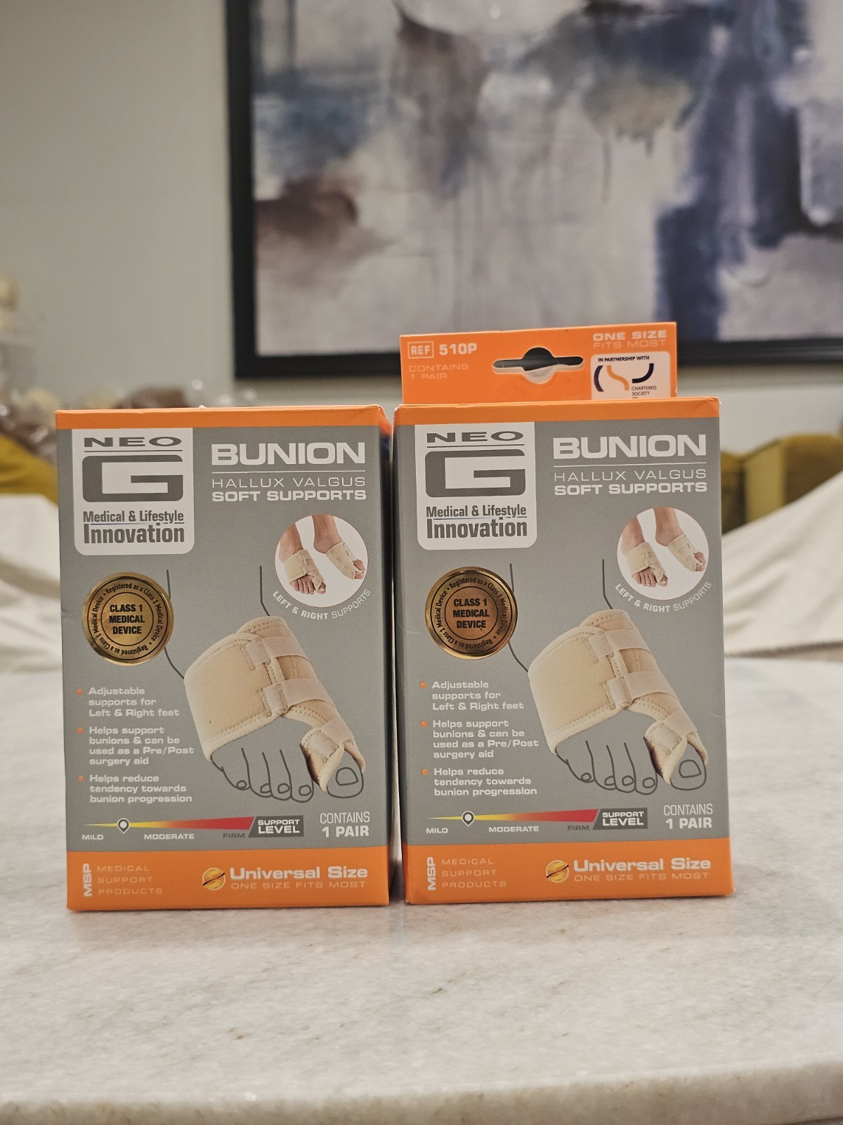 NEO 1 EA G Bunion Correction System, Hallux Valgus Soft Support, TWO PAIRS