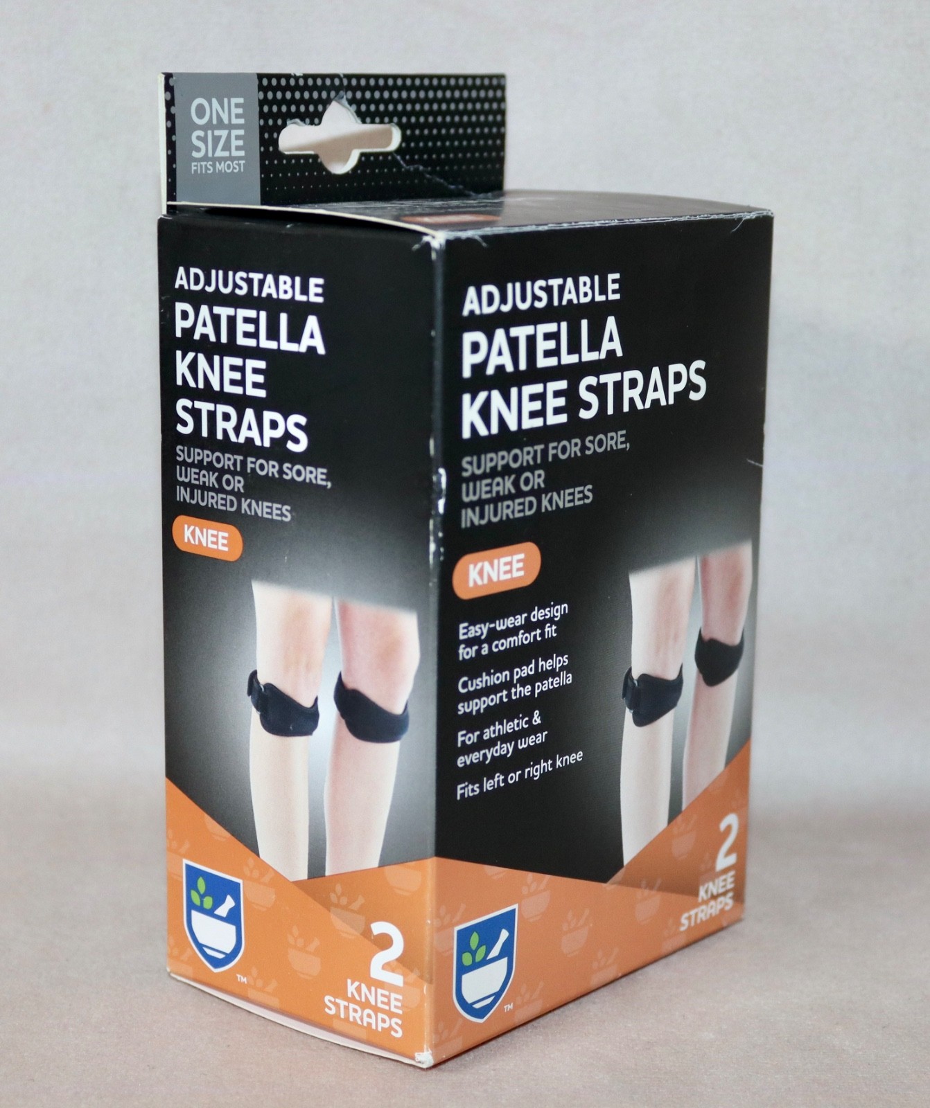 Patella Adjustable Knee Support ~ 2 Knee Straps NEW ~ Distributed By RiteAid