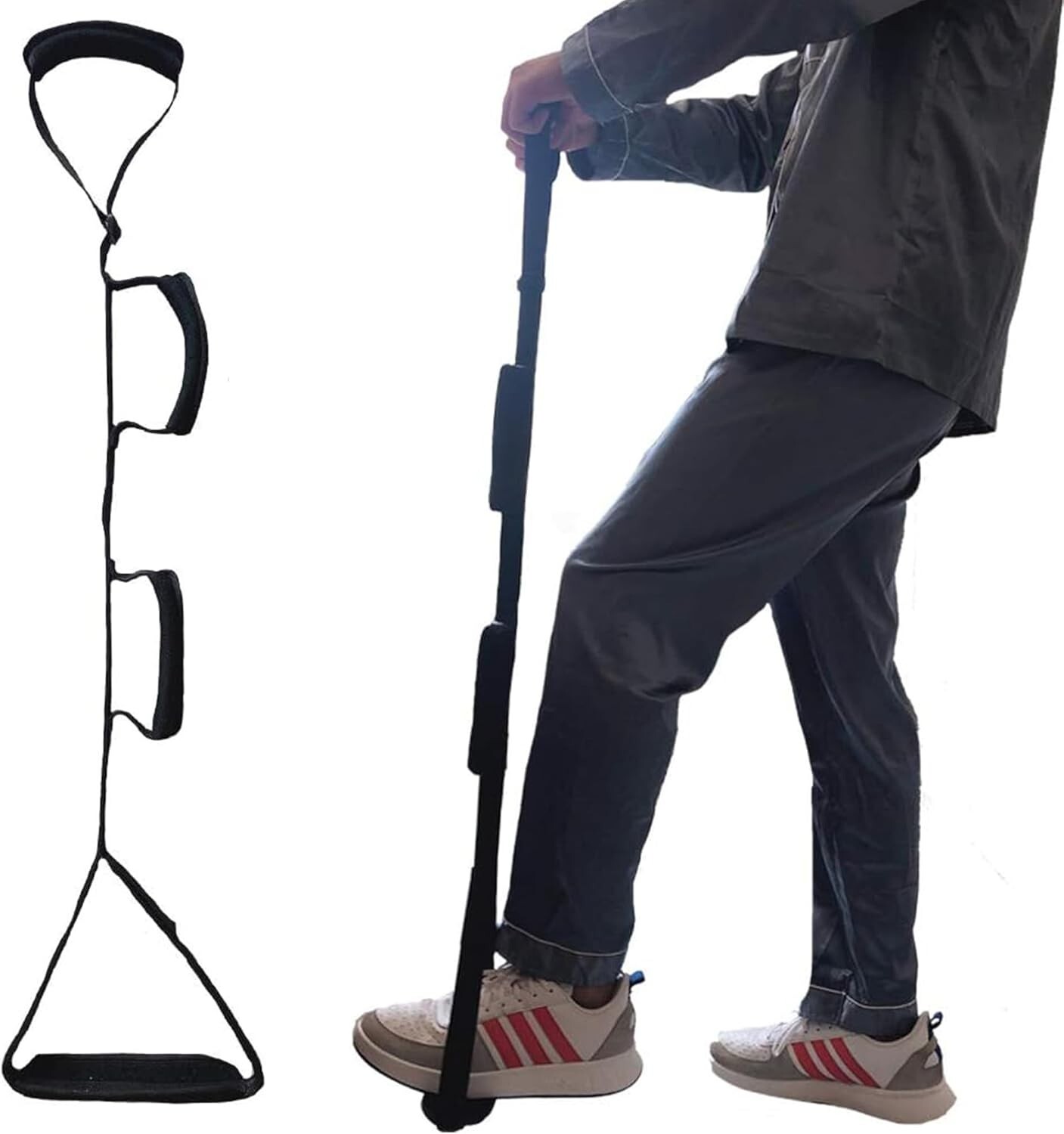 Correa para levantar piernas largas – 35-44 pulgadas, ajustable múltiples bucles