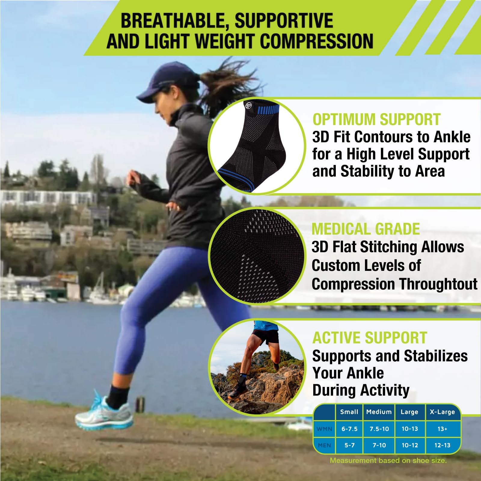 Pro Tec Athletics 3D Flat Ankle Support Customized Breathable Flex Fit