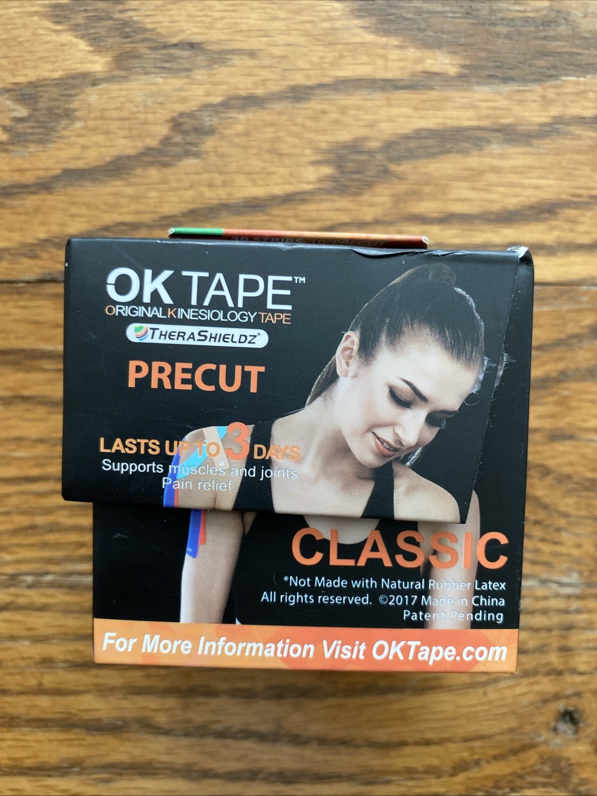 OK TAPE Kinesiology Tape 2 Inch X 16.4 Feet Precut Classic 20 Strips Yellow