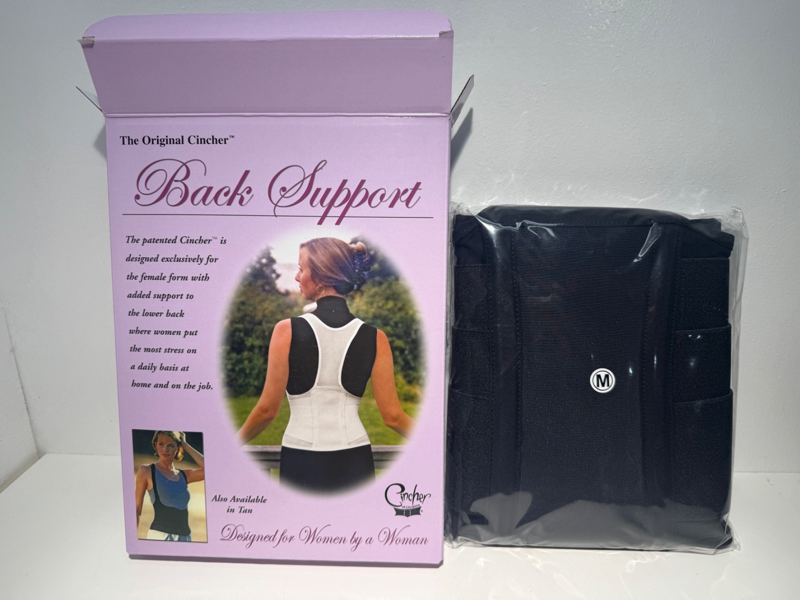 Back Support For Women “The Original Cincher” – MEDIUM Black