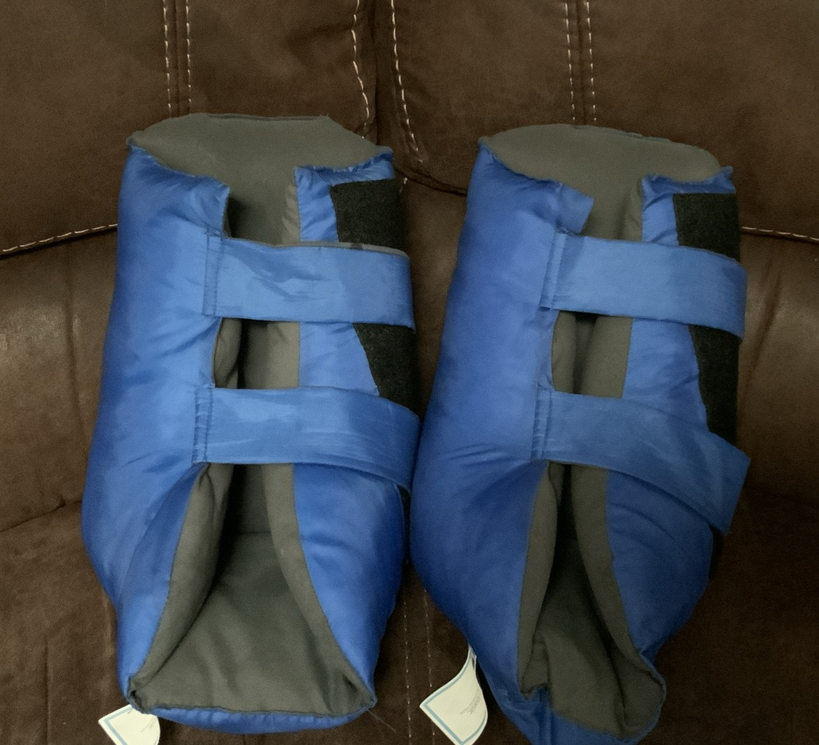 2 Prevalon Heel Protector Boots One Size Fits Most Black/Blue,