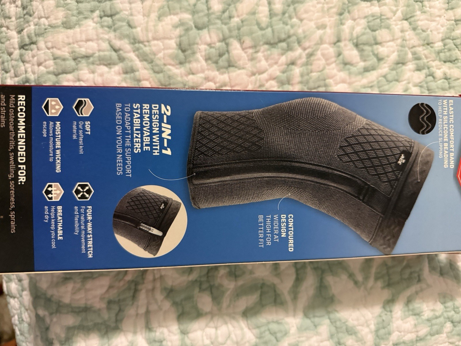 Ace Elastic Comfort Band With Silicone Beading, Sz. L/XL W/Stabilizers