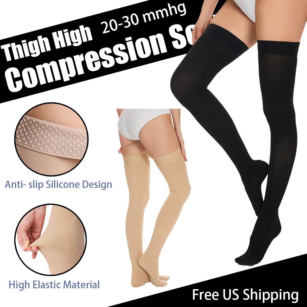 Extra Long Compression Socks Thigh High Over the Knee High Plus Size Stockings