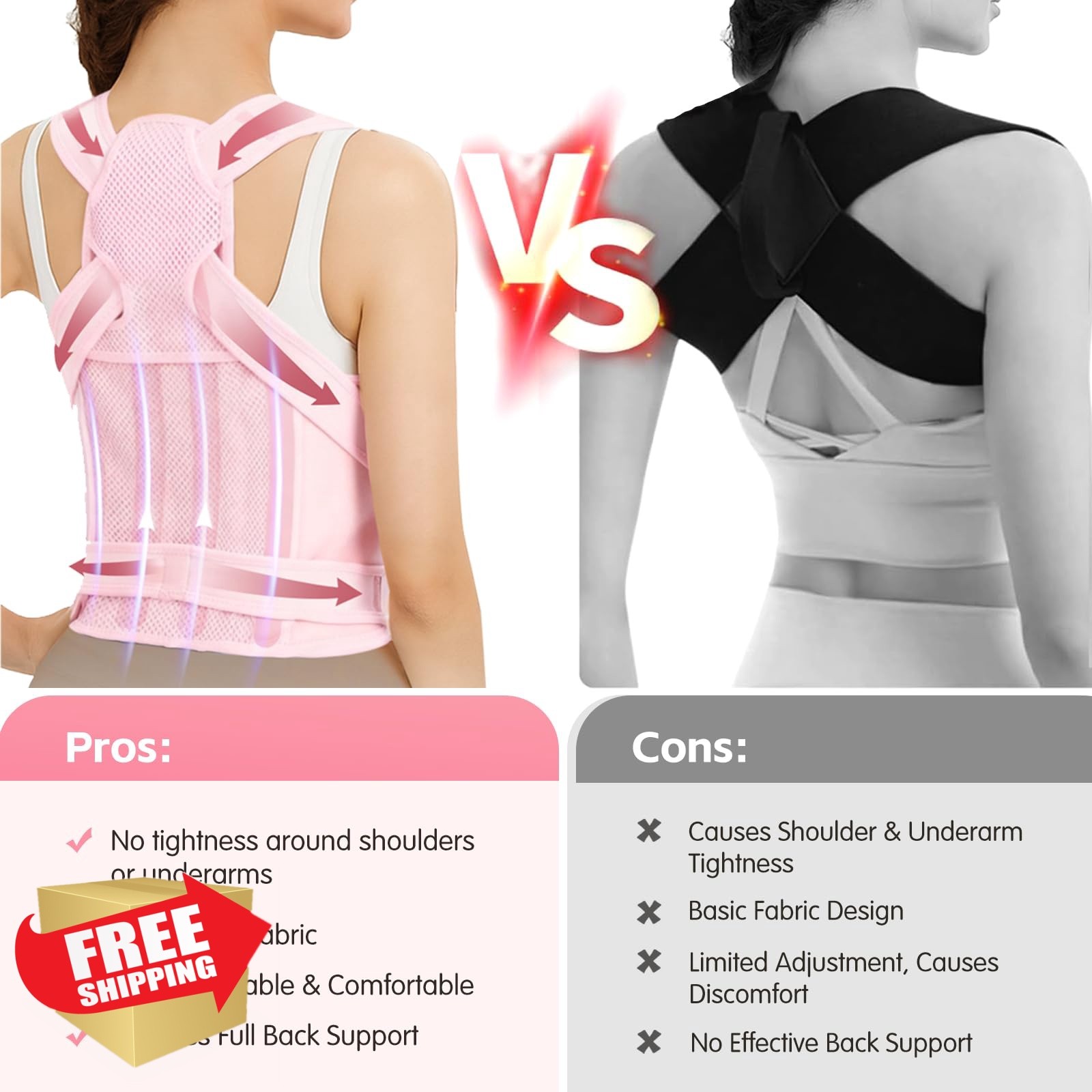 GooseFit Posture Corrector Black Large